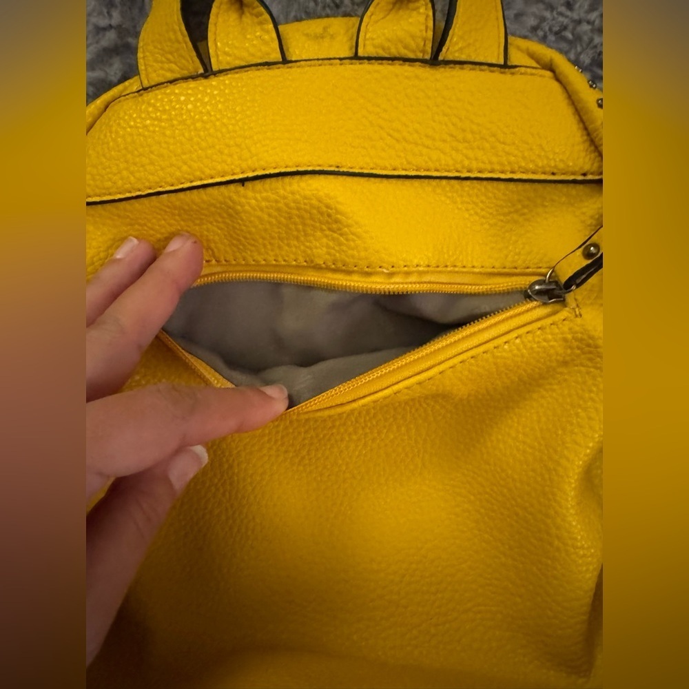 ROBERT PIETRI Yellow Studded Leather Backpack - Picture 7 of 15